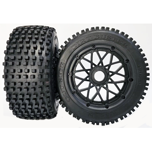 Rovan Baja Front Mini Pin MX Tyres on Mesh Wheels